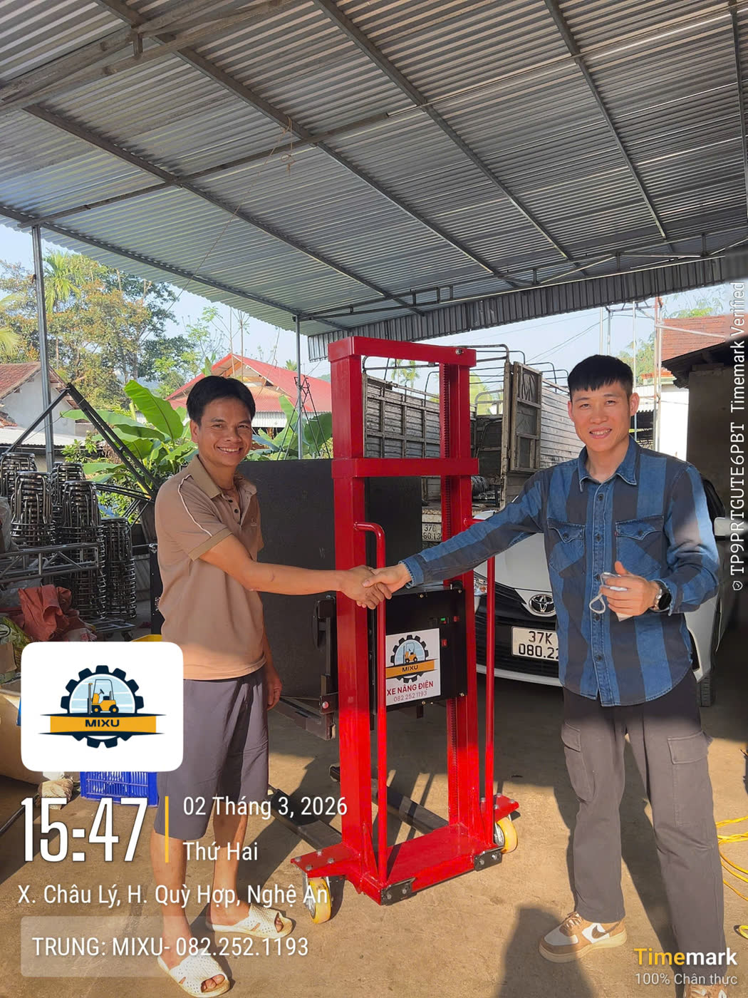 Bàn giao xe nâng MIXU tại Quỳ Hợp, Nghệ An